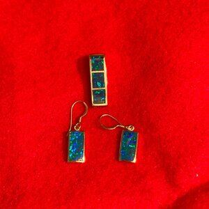 Matching Earrings and Pendant Set